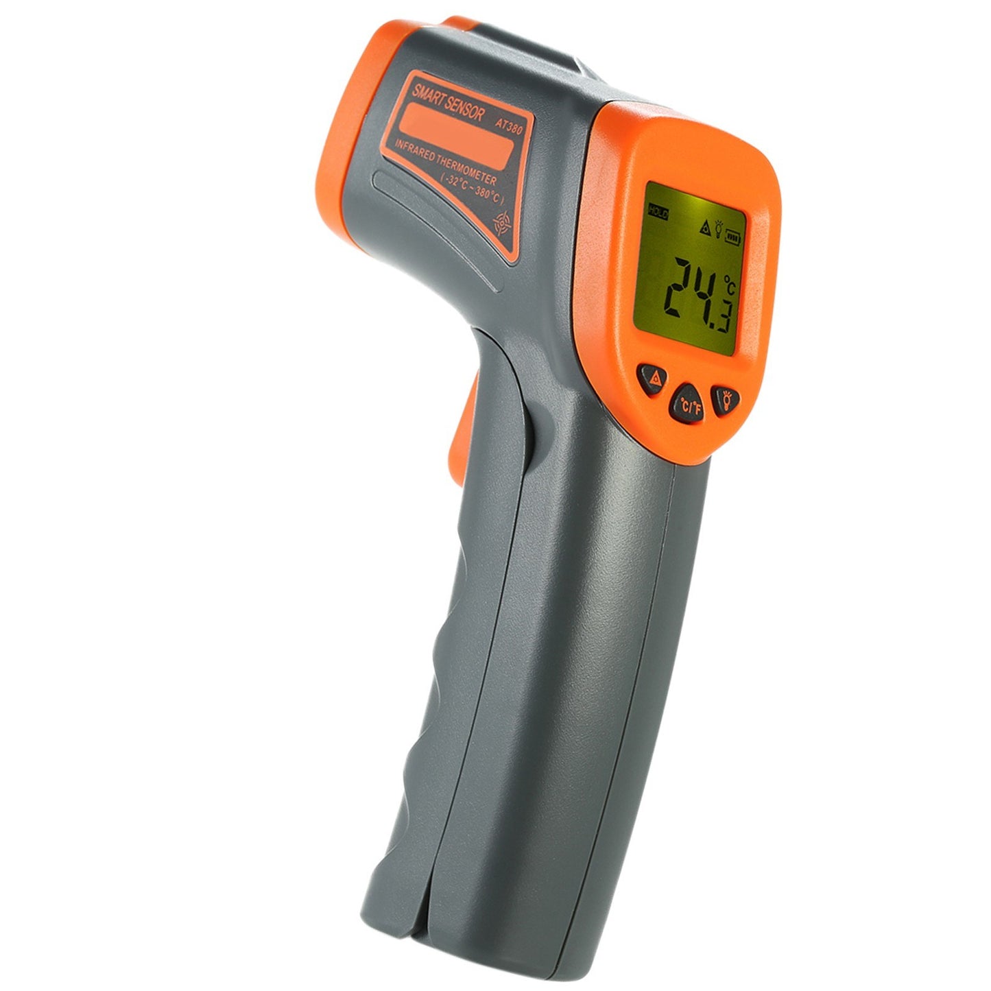 Portable Handheld Digital Infrared Thermometer: SMART SENSOR -32～380℃ 12:1 Non-Contact