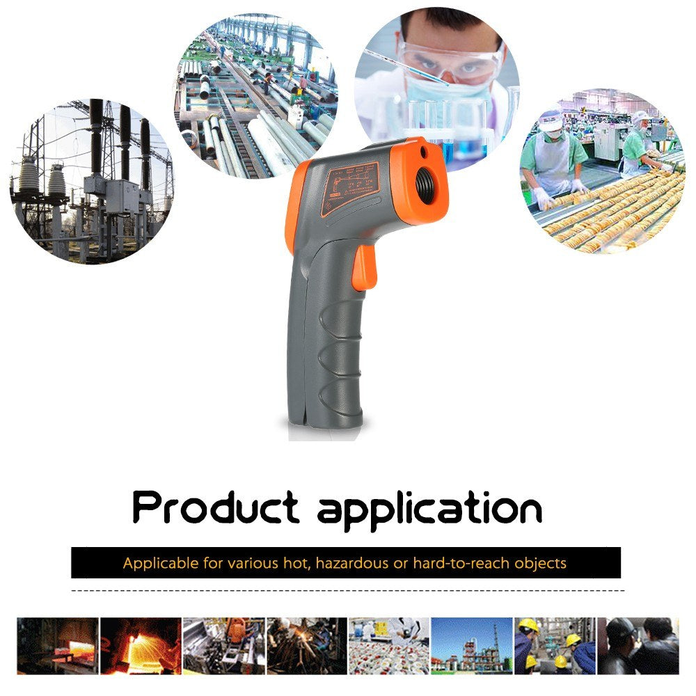 Portable Handheld Digital Infrared Thermometer: SMART SENSOR -32～380℃ 12:1 Non-Contact
