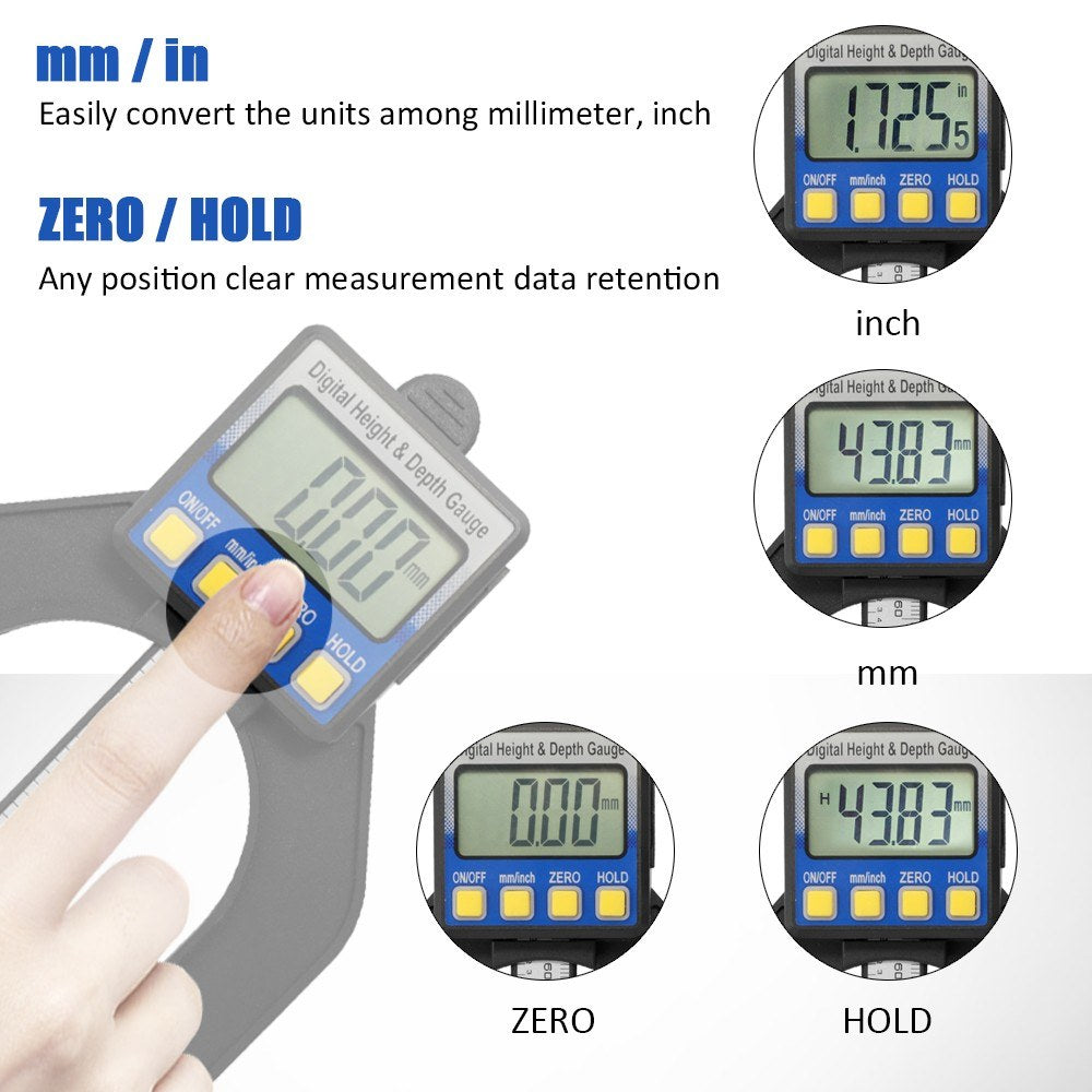 High-Precision LCD Digital Slide Caliper with 0-85mm Range and Magnetic Base