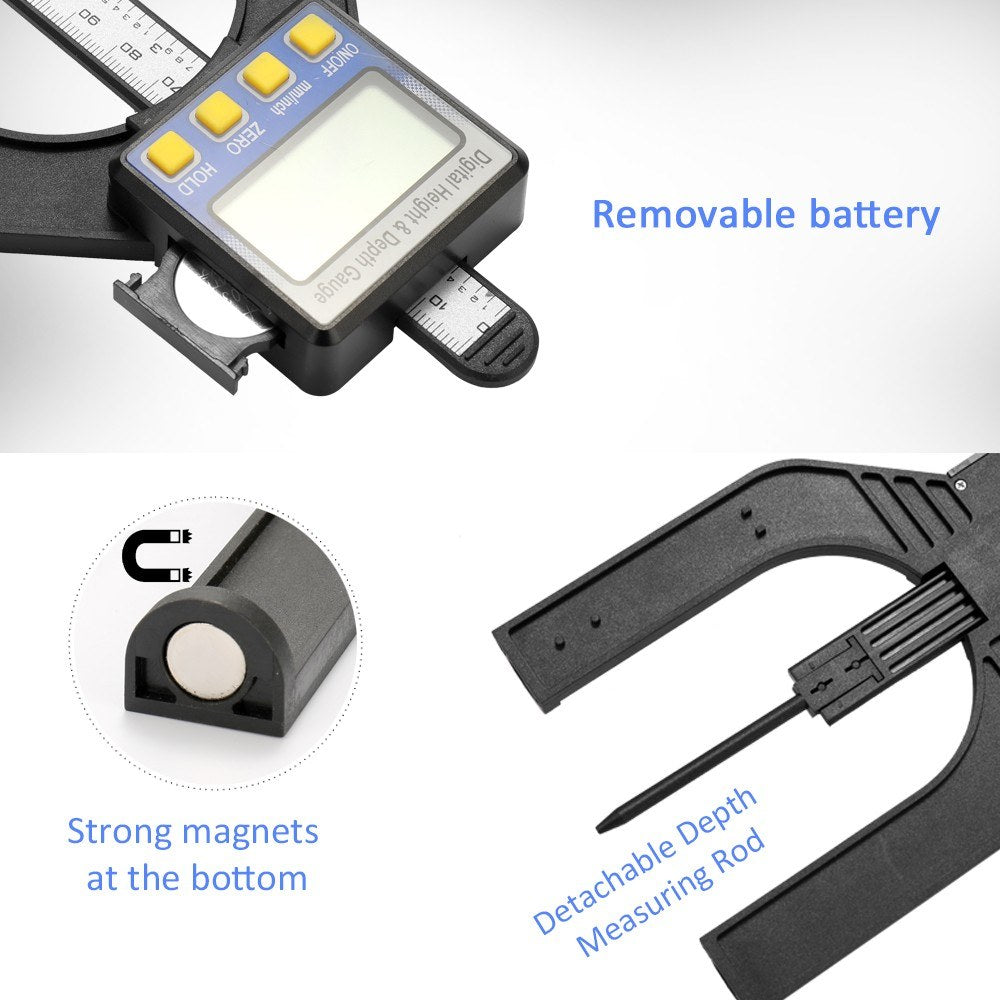 High-Precision LCD Digital Slide Caliper with 0-85mm Range and Magnetic Base