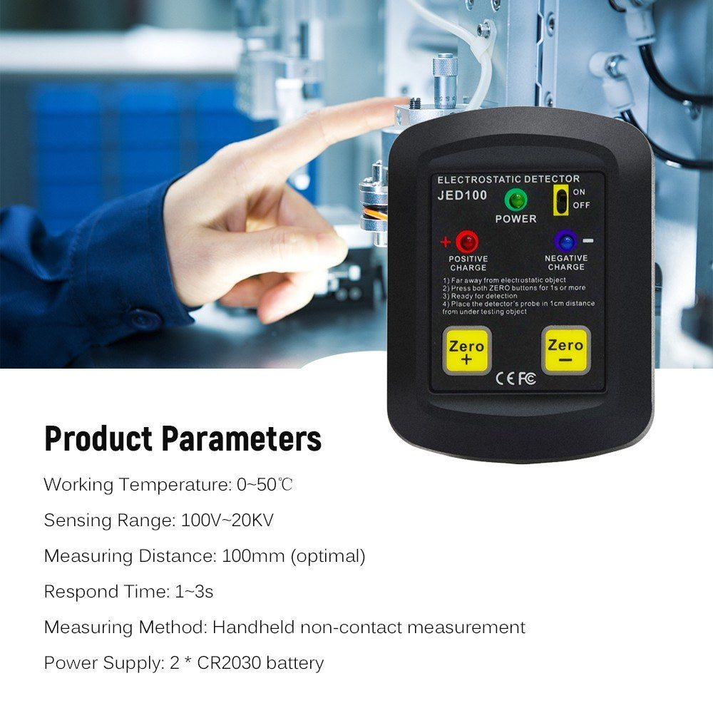 Portable Palm-Size Electrostatic Detector & Analyzer 100V~20KV ESD Test Meter