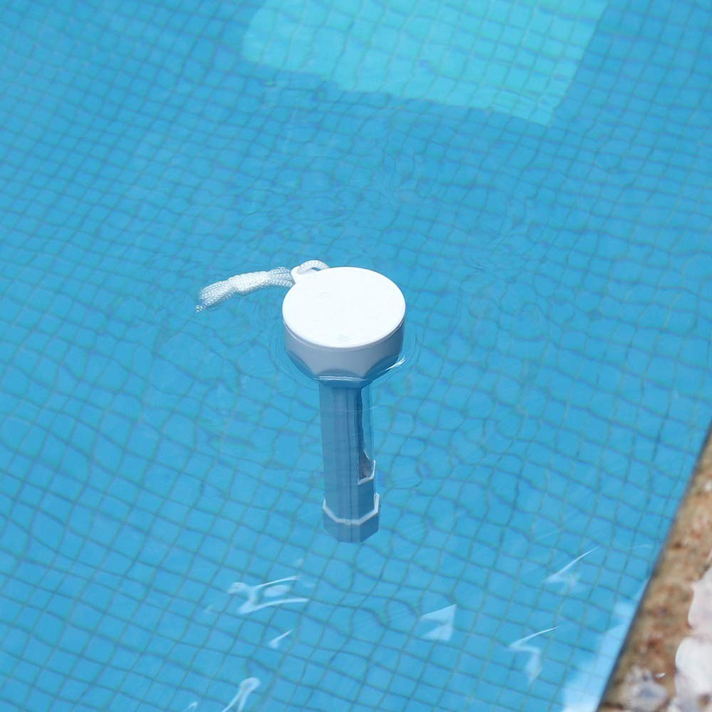 Floating Pool Thermometer with Easy-Read Display and String