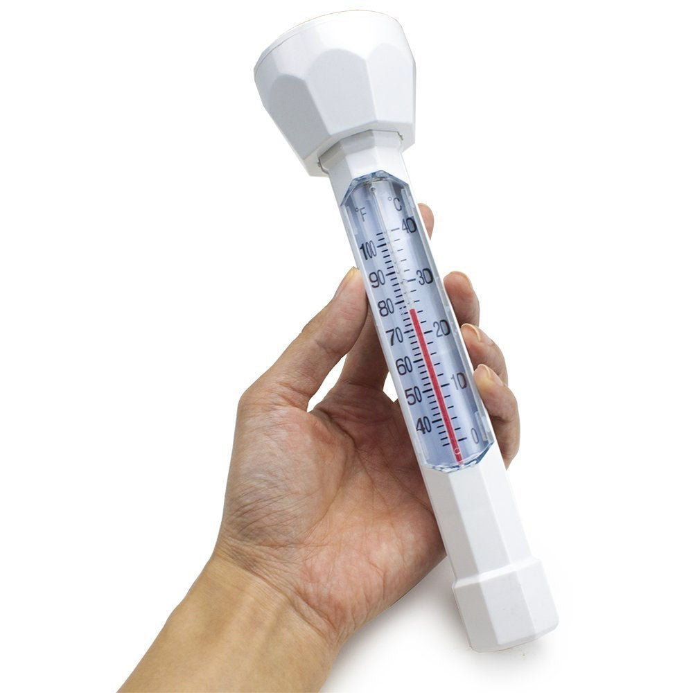 Floating Pool Thermometer with Easy-Read Display and String