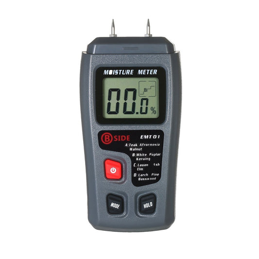 Portable Wood Moisture Meter Hygrometer - 4 Modes, Pin Type, LCD Display, Handheld Timber Humidity & Water Leak Detector