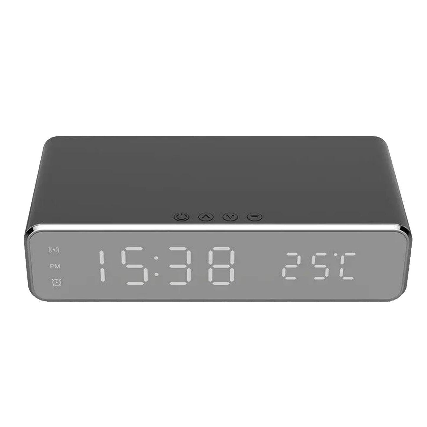 Multifunctional LED Alarm Clock: Wireless Charger, Temperature Display, Calendar for Home/Office/Dorm