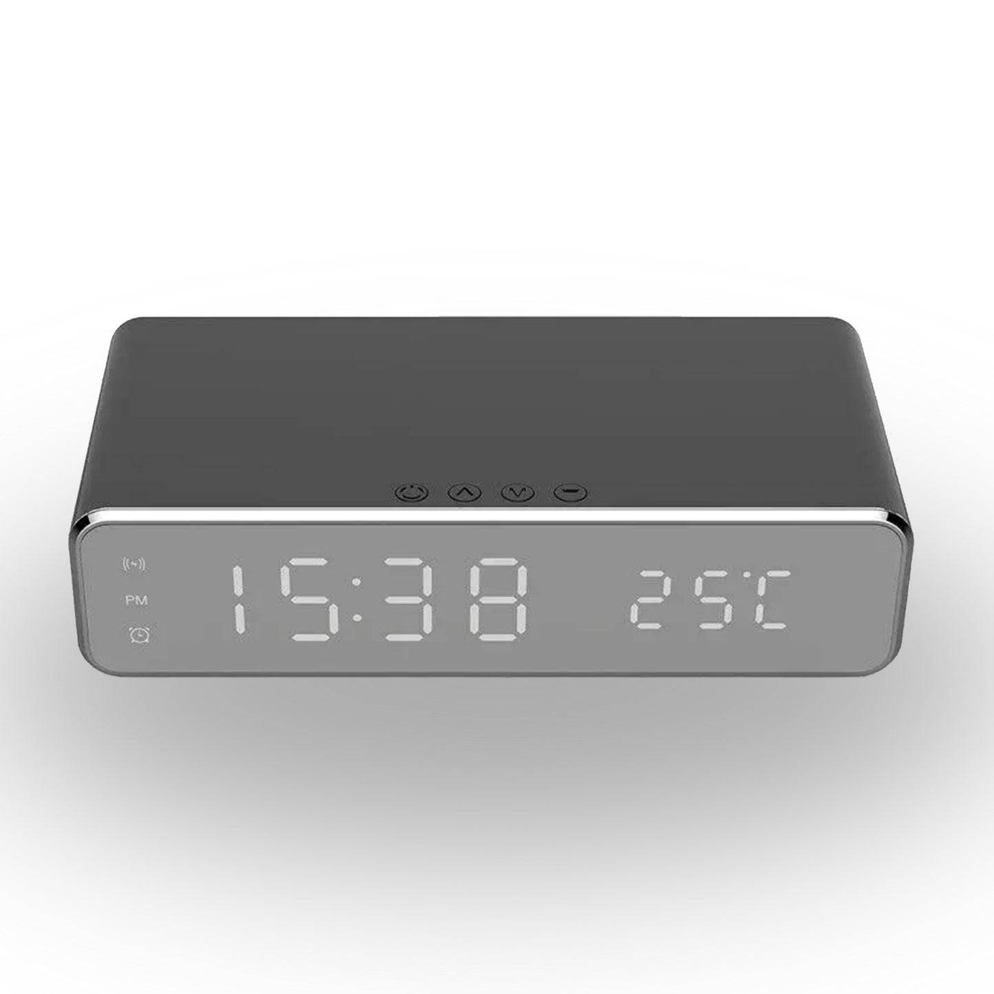 Multifunctional LED Alarm Clock: Wireless Charger, Temperature Display, Calendar for Home/Office/Dorm