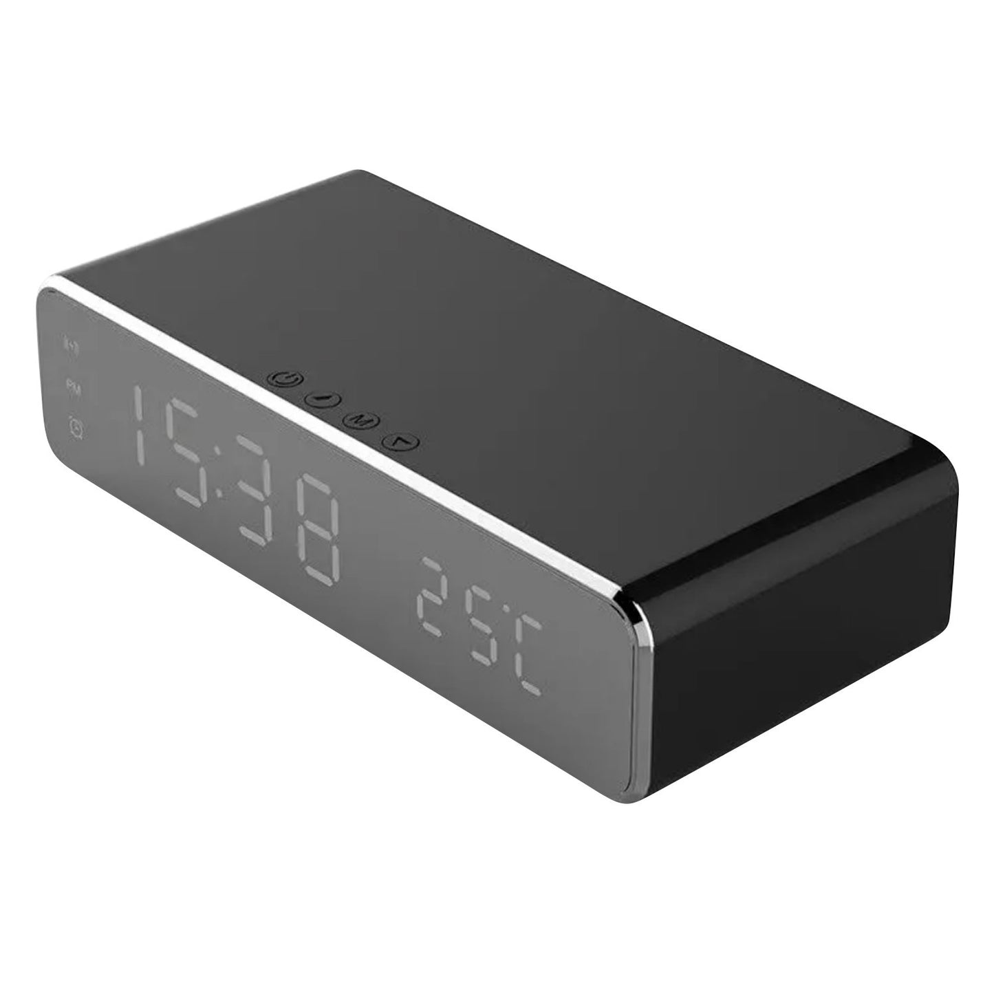 Multifunctional LED Alarm Clock: Wireless Charger, Temperature Display, Calendar for Home/Office/Dorm