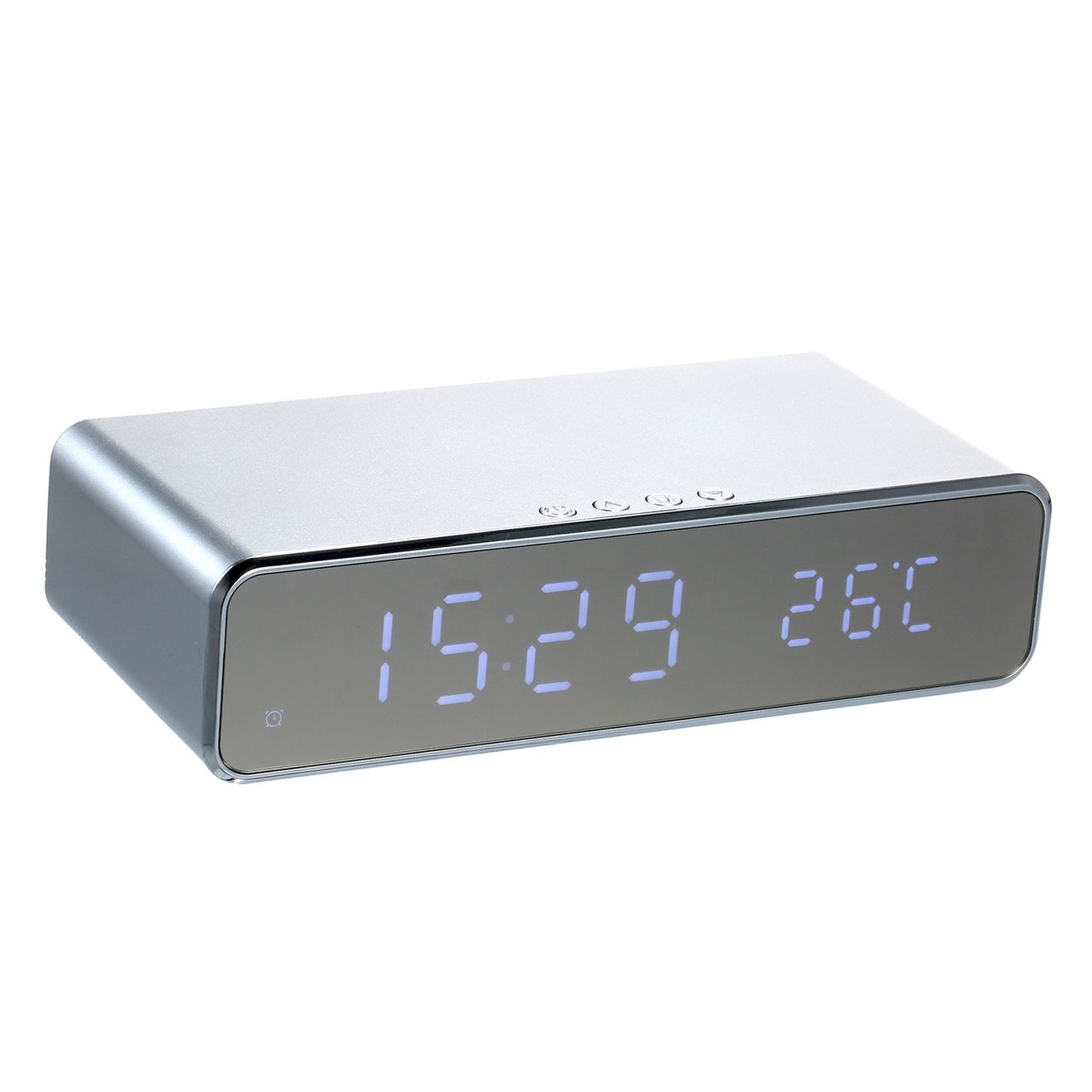 Multifunctional LED Alarm Clock: Wireless Charger, Temperature Display, Calendar for Home/Office/Dorm