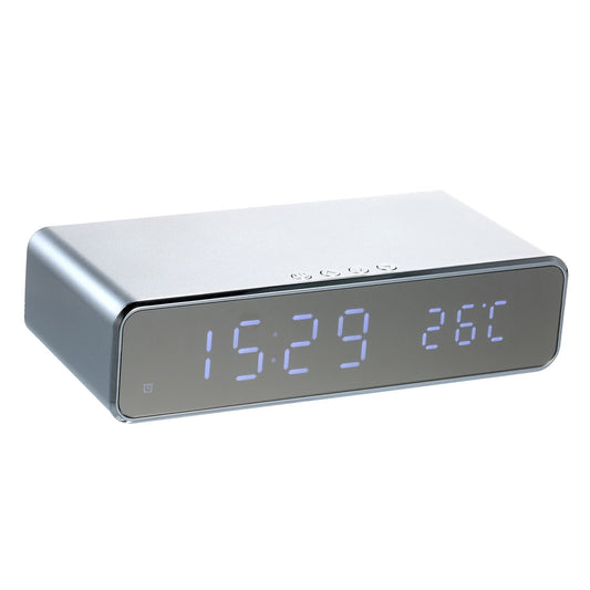 Multifunctional LED Alarm Clock: Wireless Charger, Temperature Display, Calendar for Home/Office/Dorm