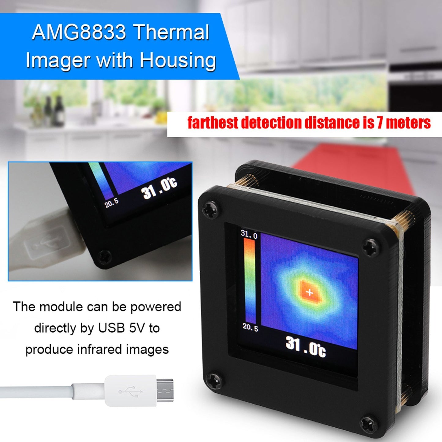 AMG8833 8x8 IR Infrared Thermal Imager Temperature Sensor Array