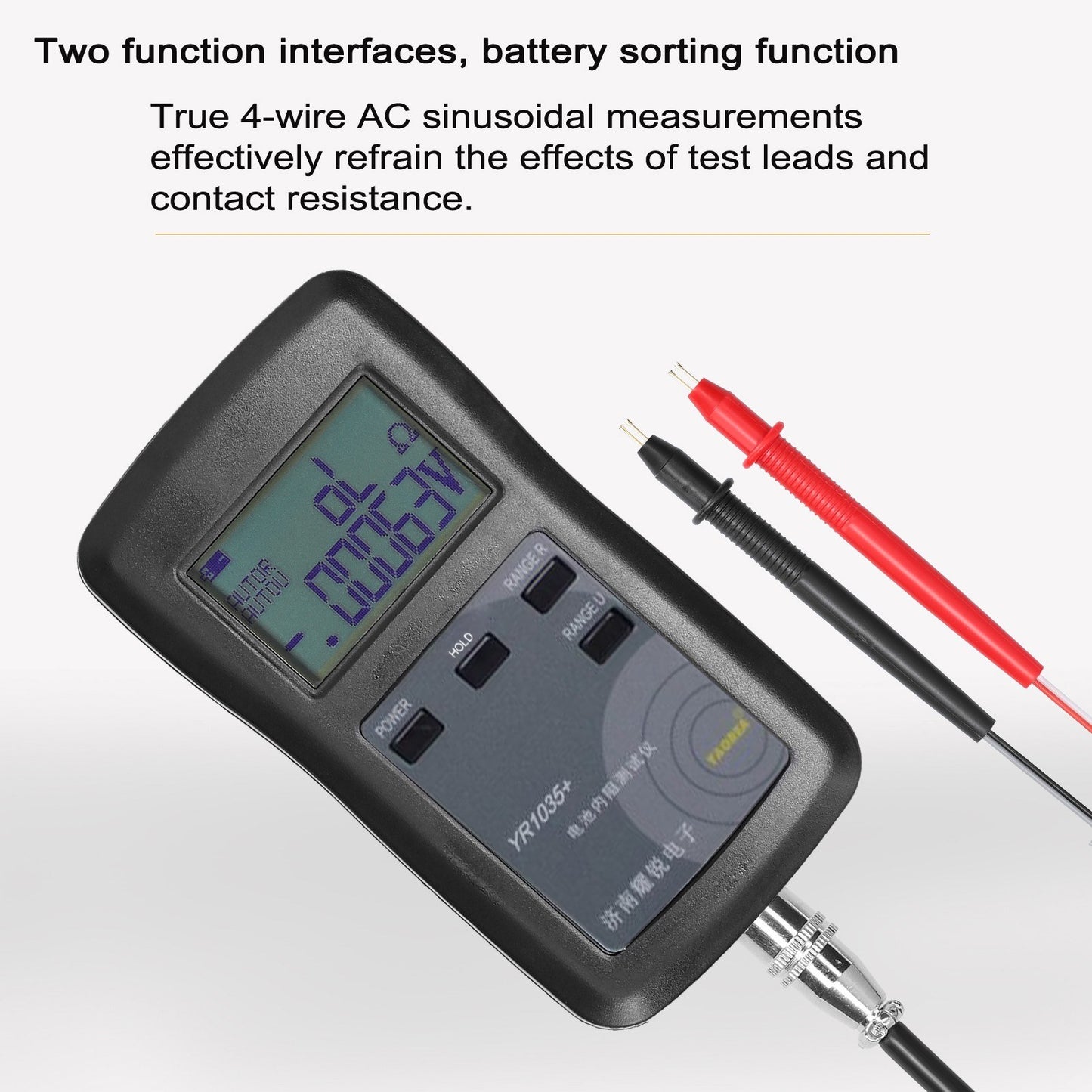 YR1035+ Fast High-Accuracy Lithium Battery Internal Resistance Tester 100V 18650 EV Group