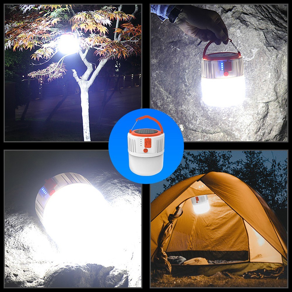 Solar USB Portable Lantern with 24 LED Beads for Camping & Emergency Use