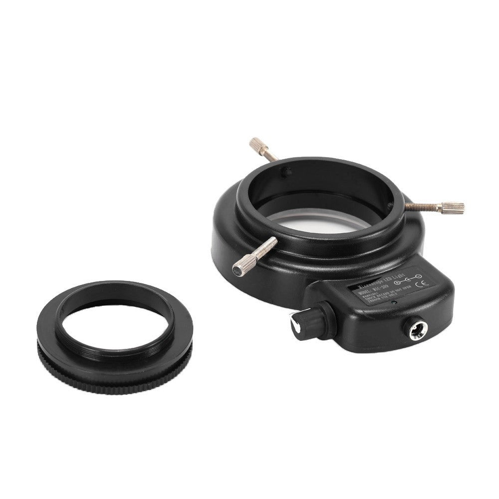 Adjustable 144 LED Ring Light with Dimmer for Stereo Microscopes and Cameras