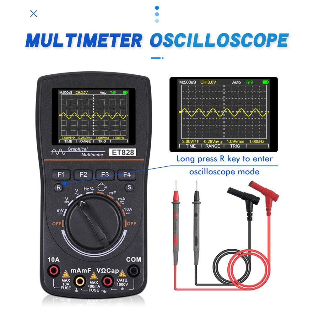 KKmoon 828 2-in-1 High Definition Smart Digital Oscilloscope Multimeter