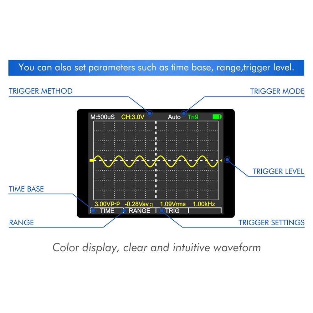 KKmoon 828 2-in-1 High Definition Smart Digital Oscilloscope Multimeter