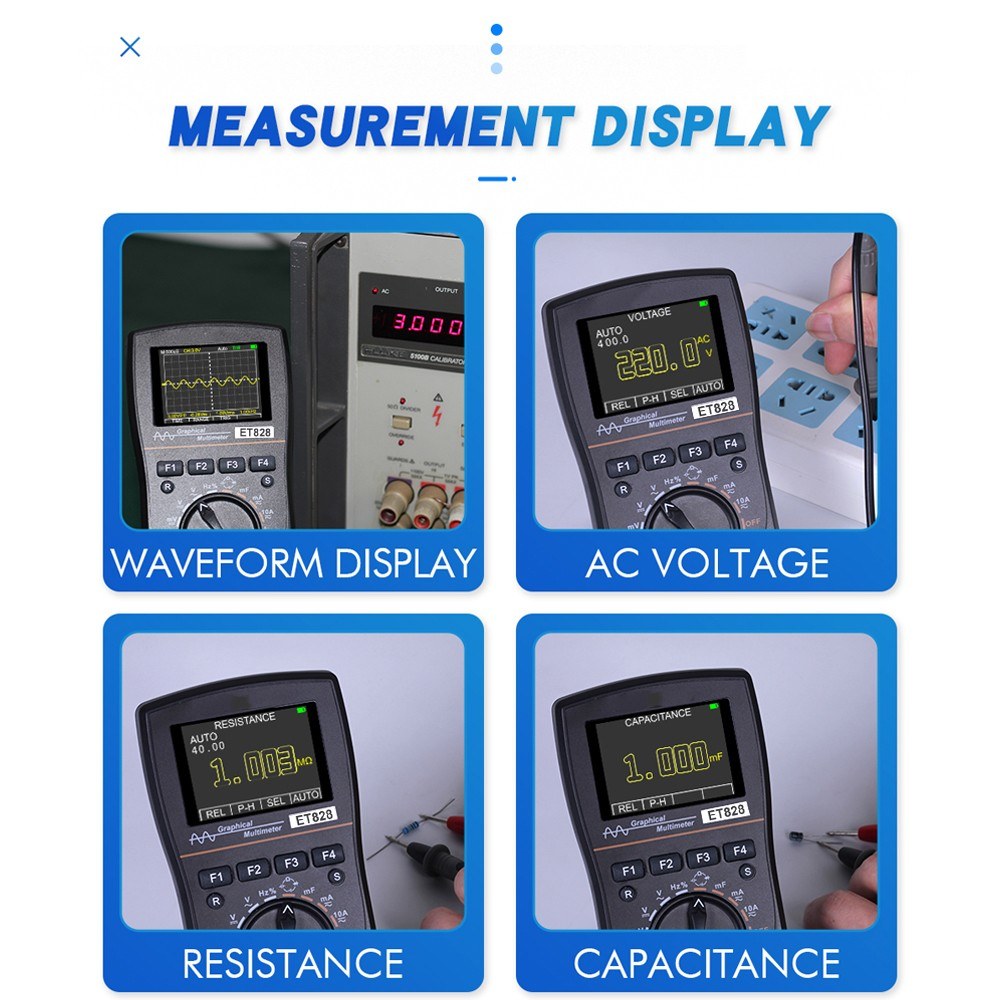 KKmoon 828 2-in-1 High Definition Smart Digital Oscilloscope Multimeter