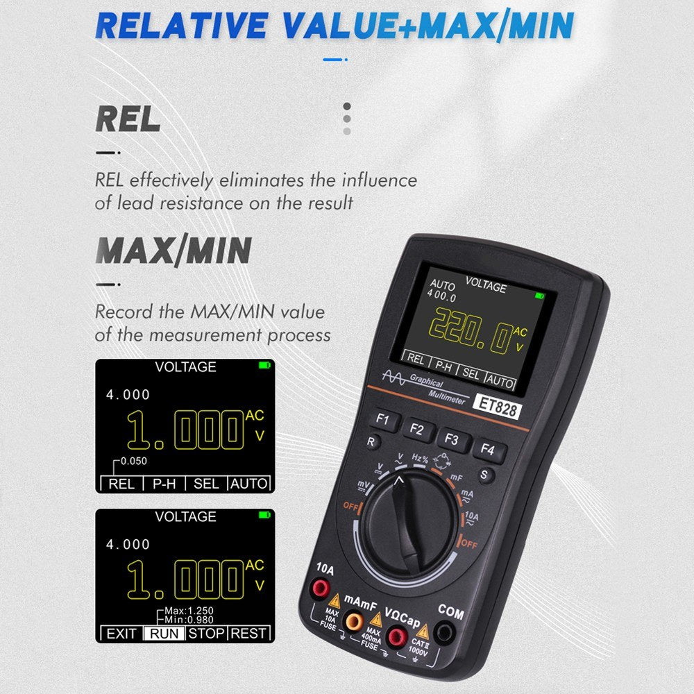 KKmoon 828 2-in-1 High Definition Smart Digital Oscilloscope Multimeter