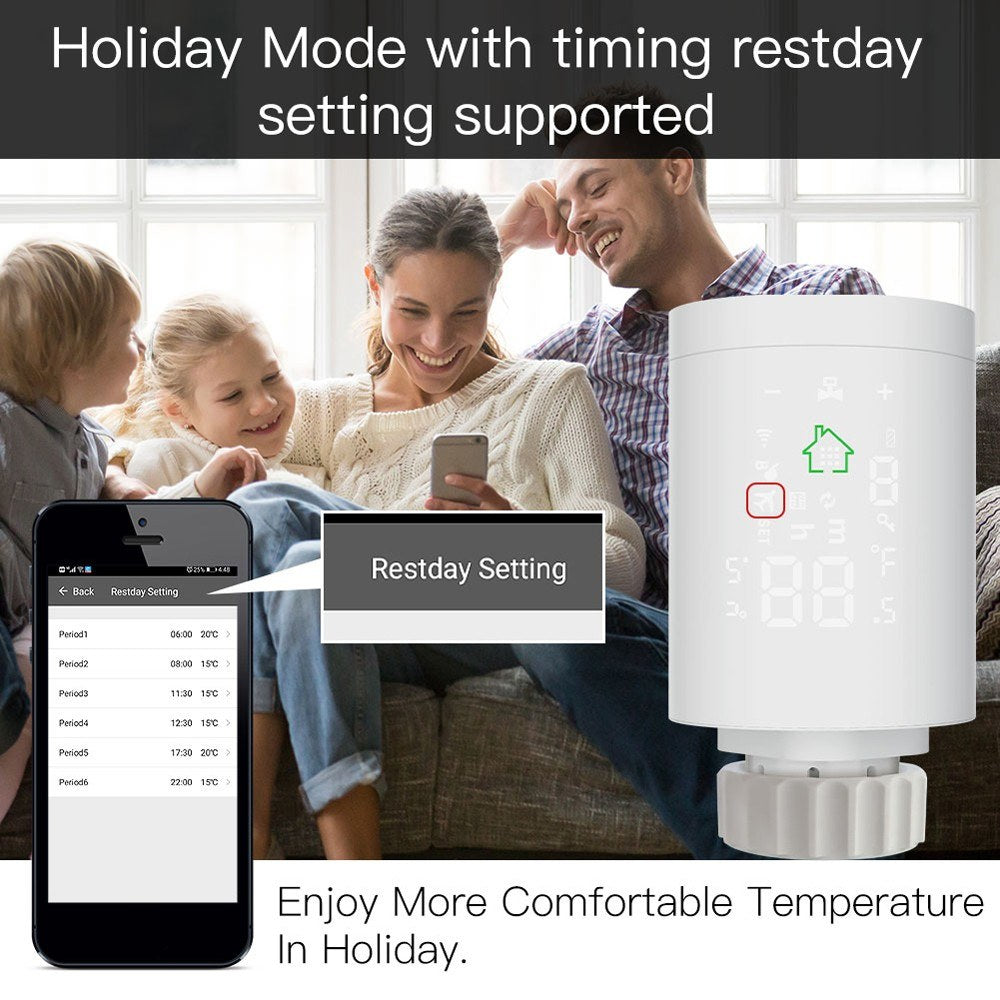 Tuya ZIGBEE3.0 Smart Thermostatic Radiator Valve with Alexa Voice Control