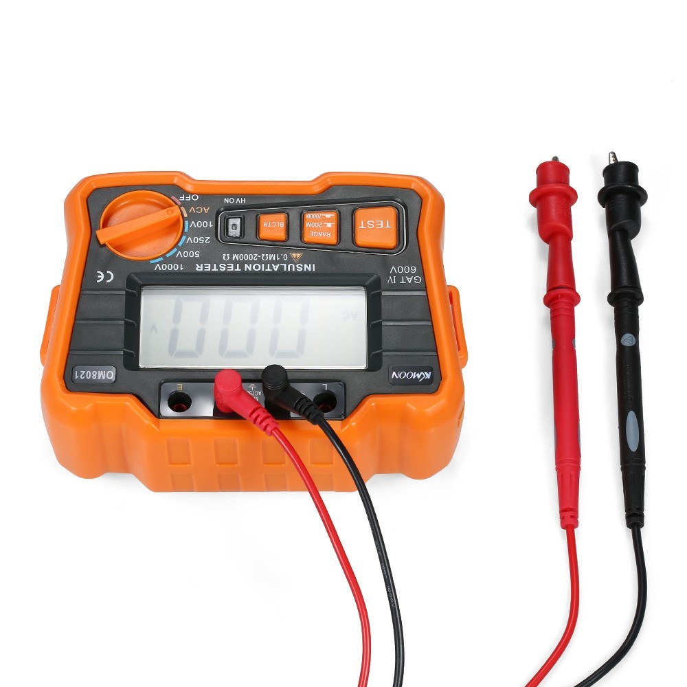 KKmoon 1000V Insulation Resistance Tester Megohmmeter with LCD Backlight Display