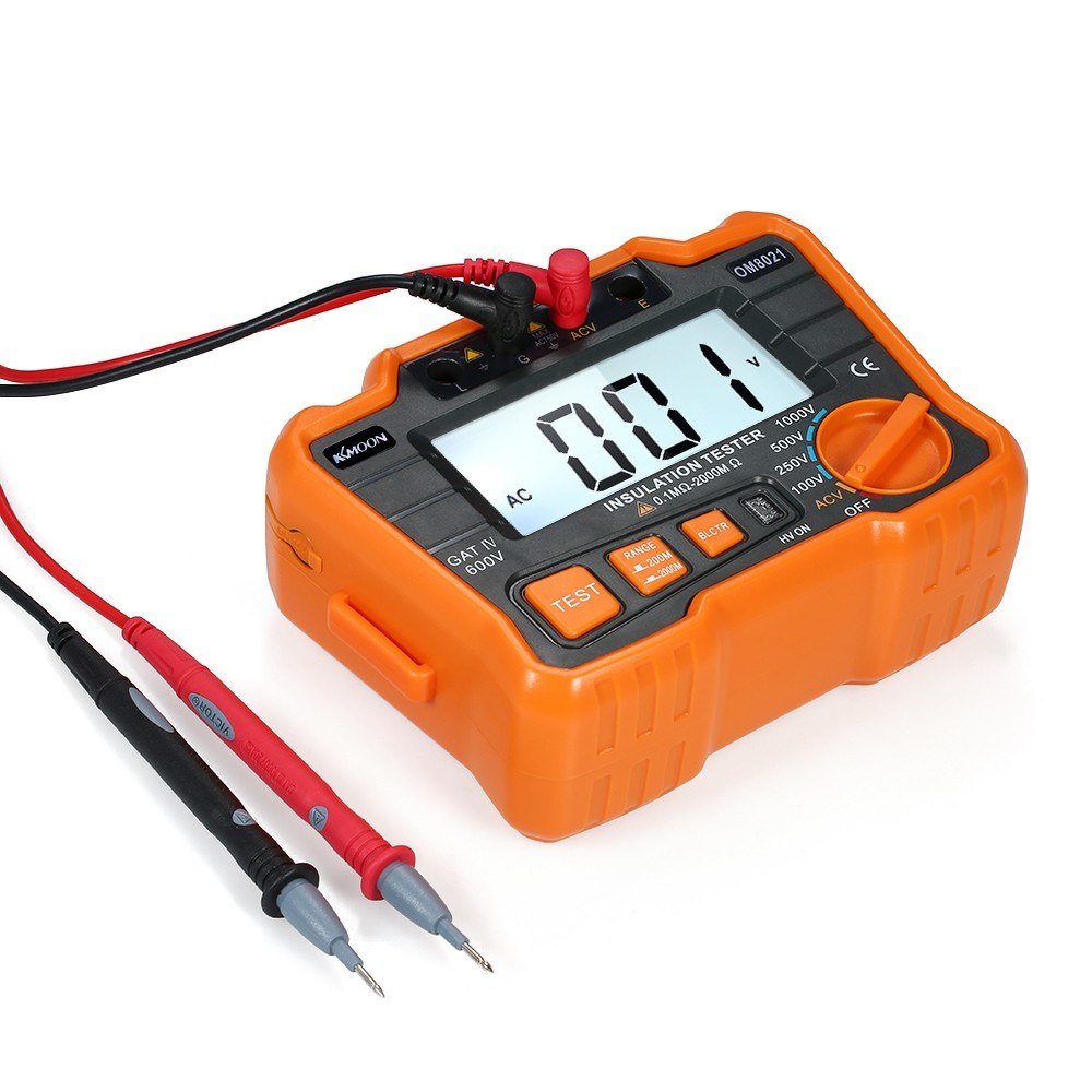 KKmoon 1000V Insulation Resistance Tester Megohmmeter with LCD Backlight Display