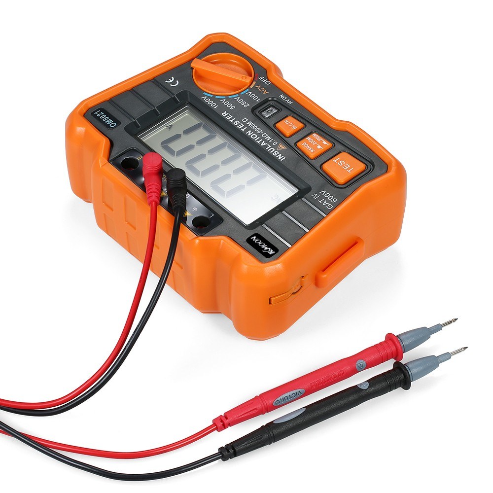 KKmoon 1000V Insulation Resistance Tester Megohmmeter with LCD Backlight Display