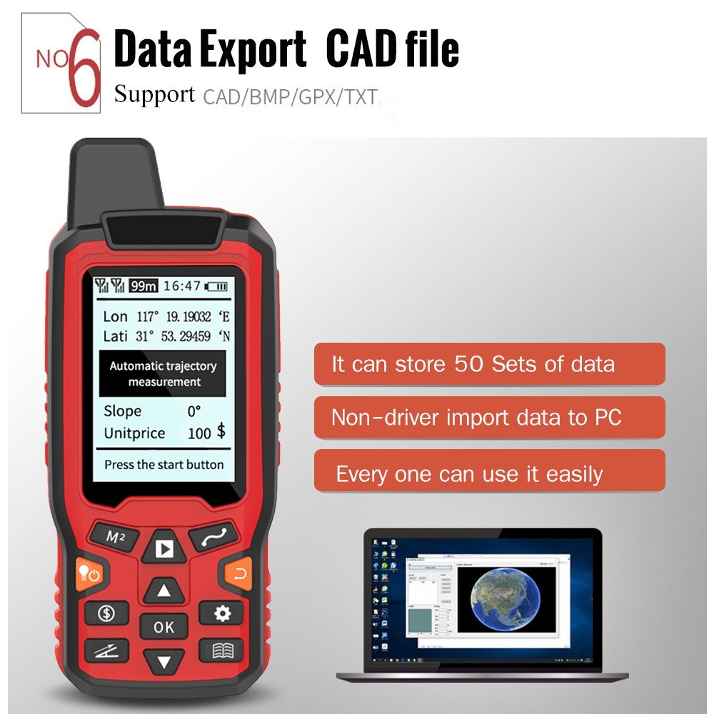 Handheld GPS USB Area Calculation & Navigation Meter