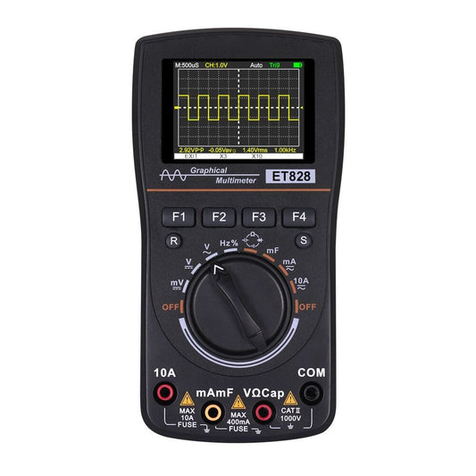 ET828 2-in-1 Digital Oscilloscope Multimeter, 1MHz, 2.5Msps, 2.4 Screen for DIY & Electronics