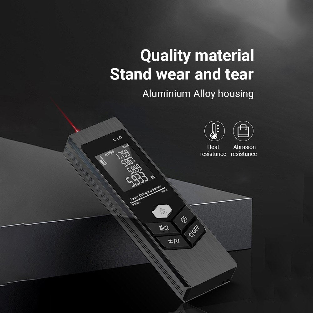 Portable Digital Laser Rangefinder Mini Distance Meter for Area & Volume Measurement