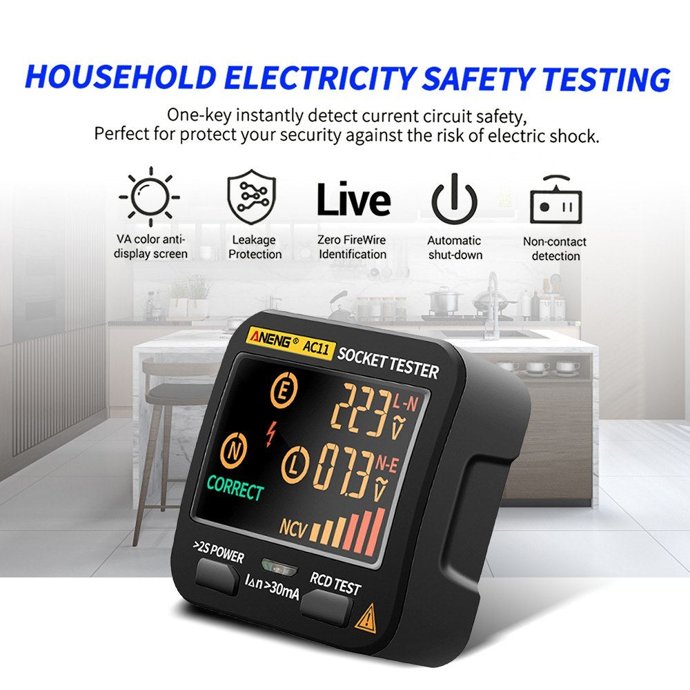 ANENG AC11 LCD Socket Tester & Electric Leakage Detector