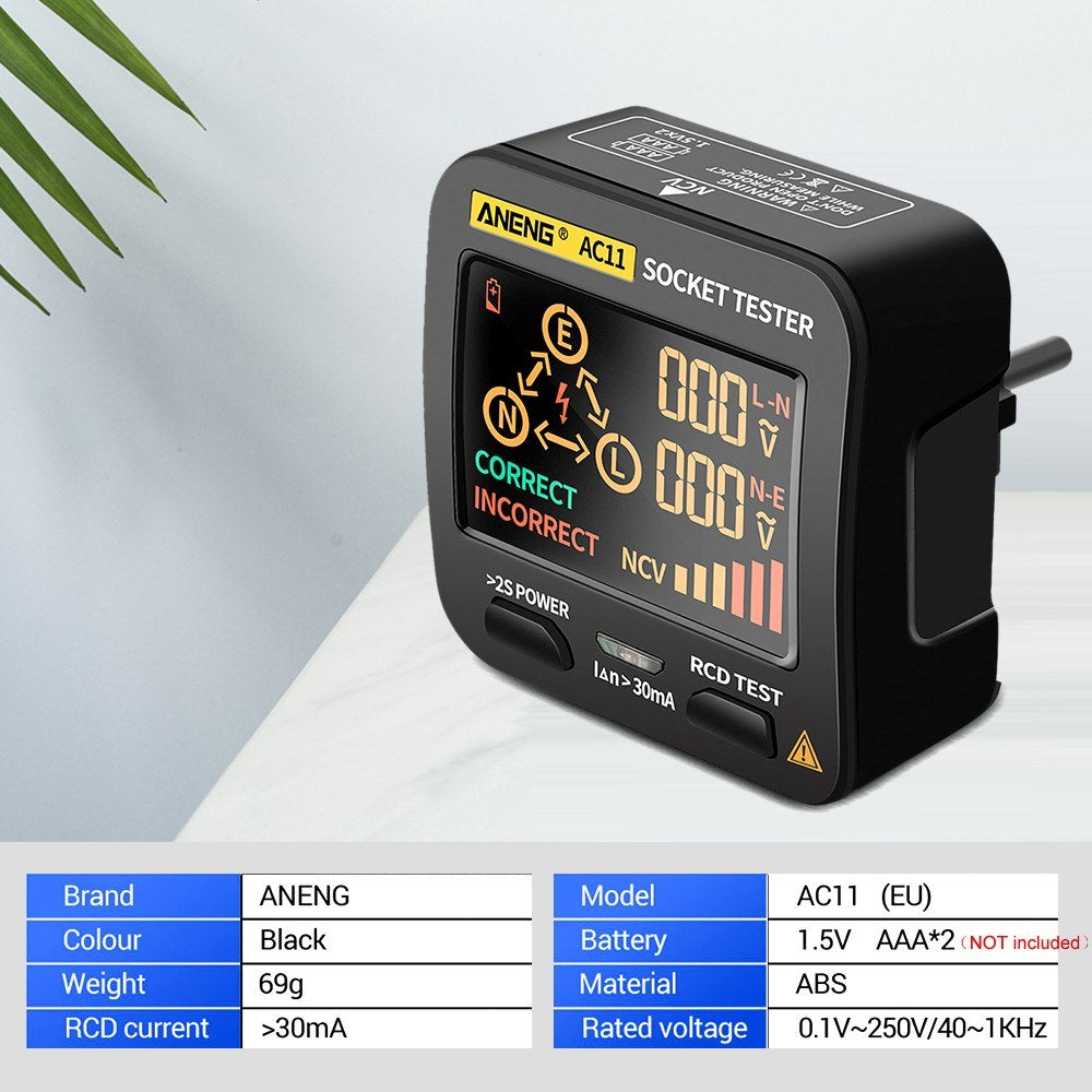 ANENG AC11 LCD Socket Tester & Electric Leakage Detector