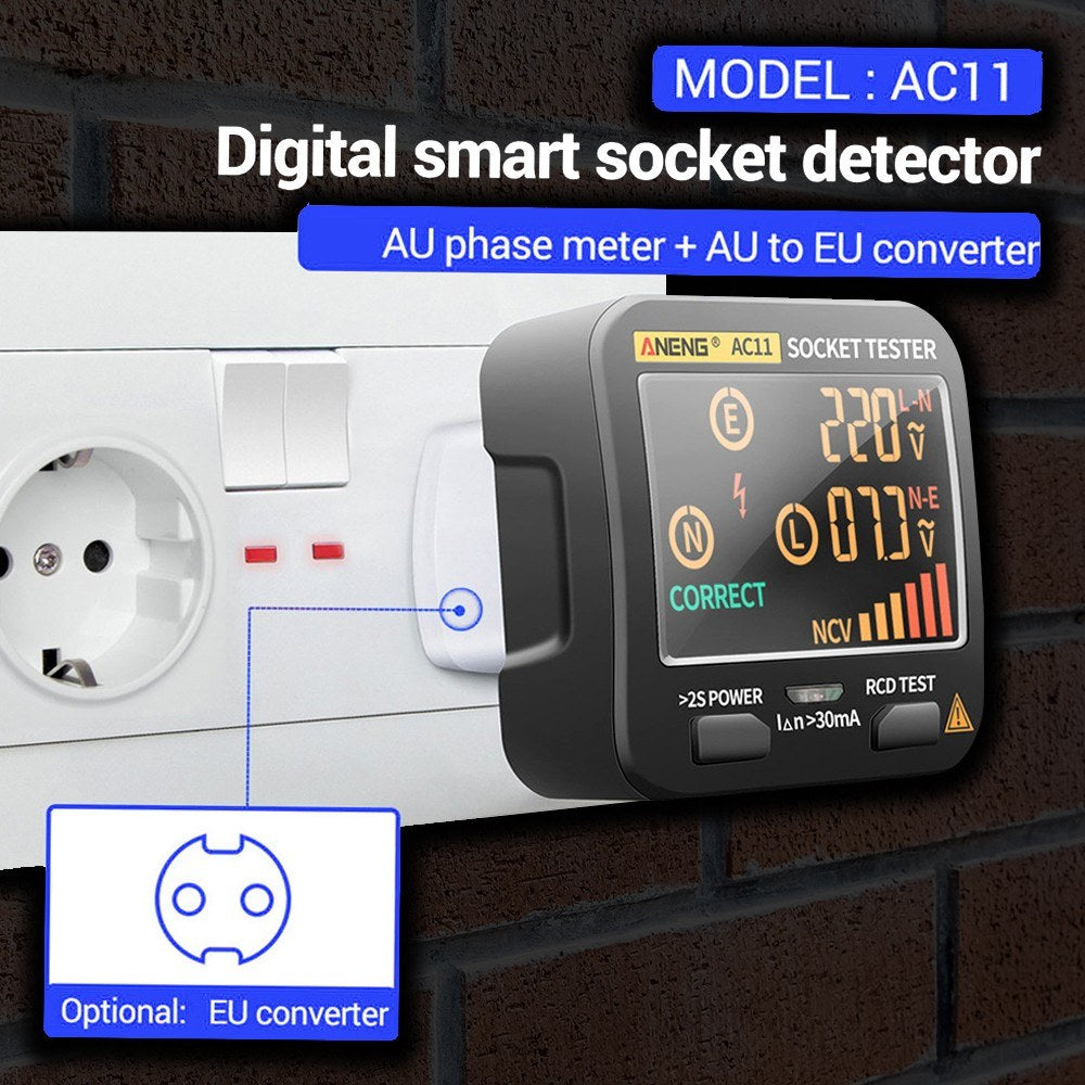 ANENG AC11 LCD Socket Tester & Electric Leakage Detector