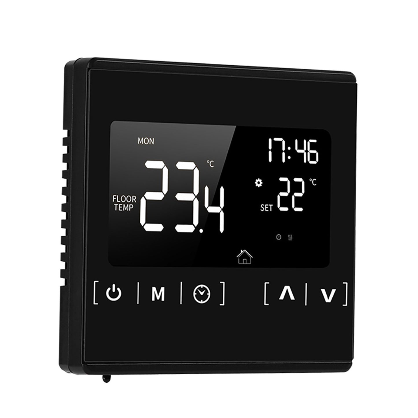Programmable Smart LCD Touchscreen Thermostat for Home Electric Floor & Water Heating Systems, 85-250V Temperature Controller
