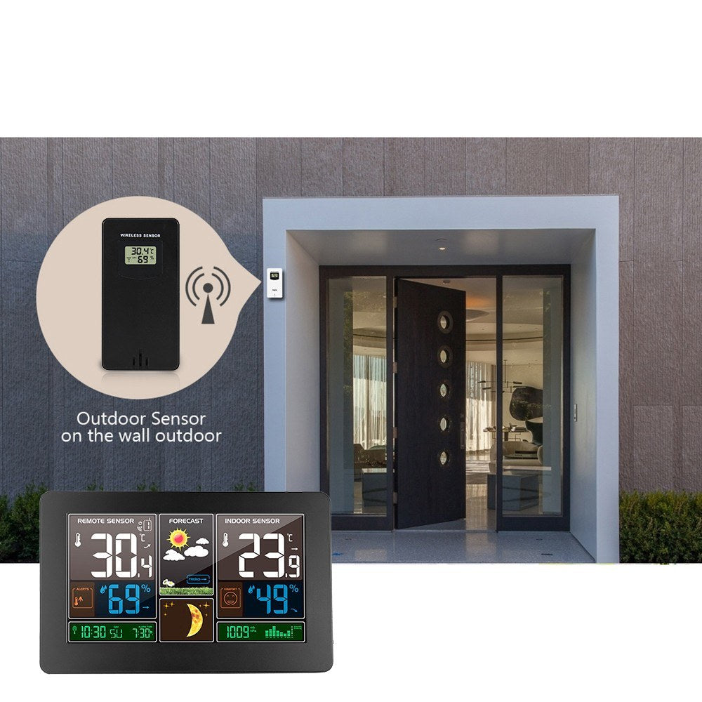 3-in-1 Wireless Weather Station: Indoor Outdoor Thermometer, Hygrometer & Barometer