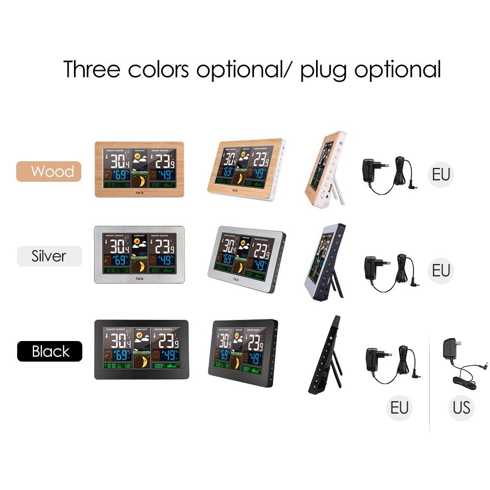 3-in-1 Wireless Weather Station: Indoor Outdoor Thermometer, Hygrometer & Barometer