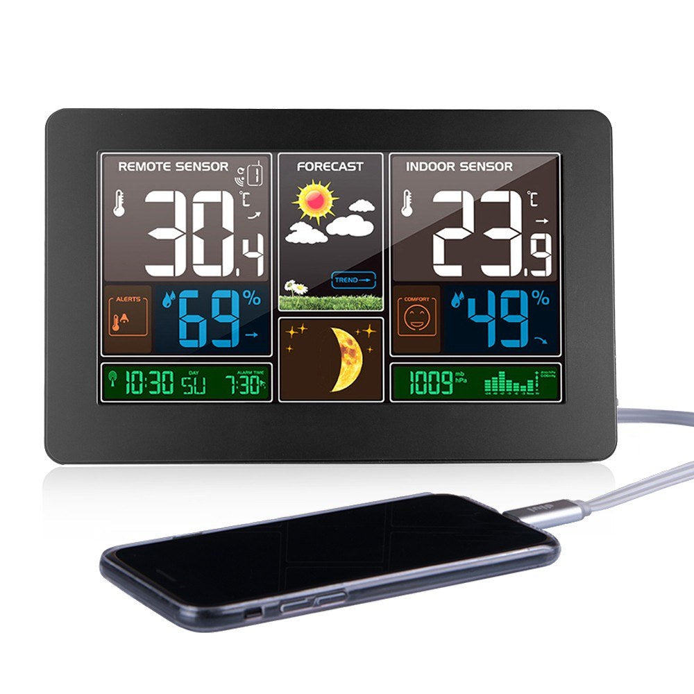 3-in-1 Wireless Weather Station: Indoor Outdoor Thermometer, Hygrometer & Barometer