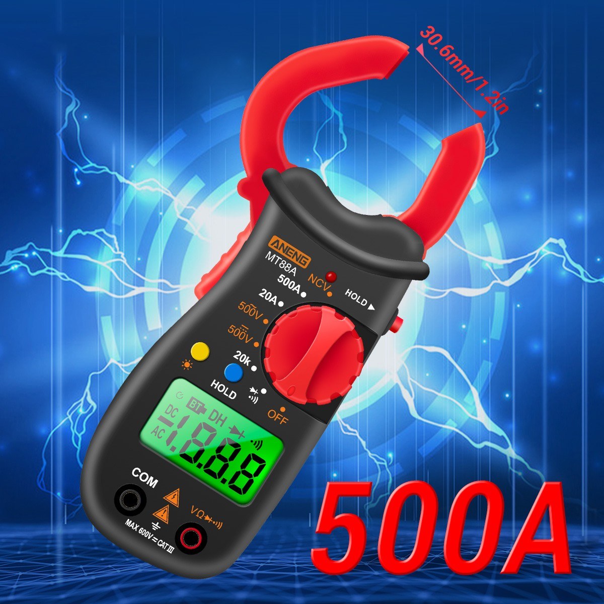 ANENG MT88A Digital Clamp Meter Multimeter LCD Universal Tester