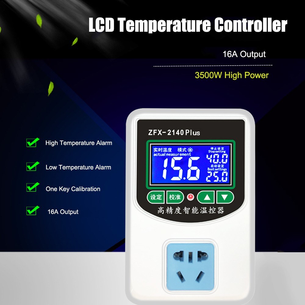 ZFX-W2140A High-Accuracy Digital Thermostat with NTC Sensor for Freezer, Fridge, and Hatching