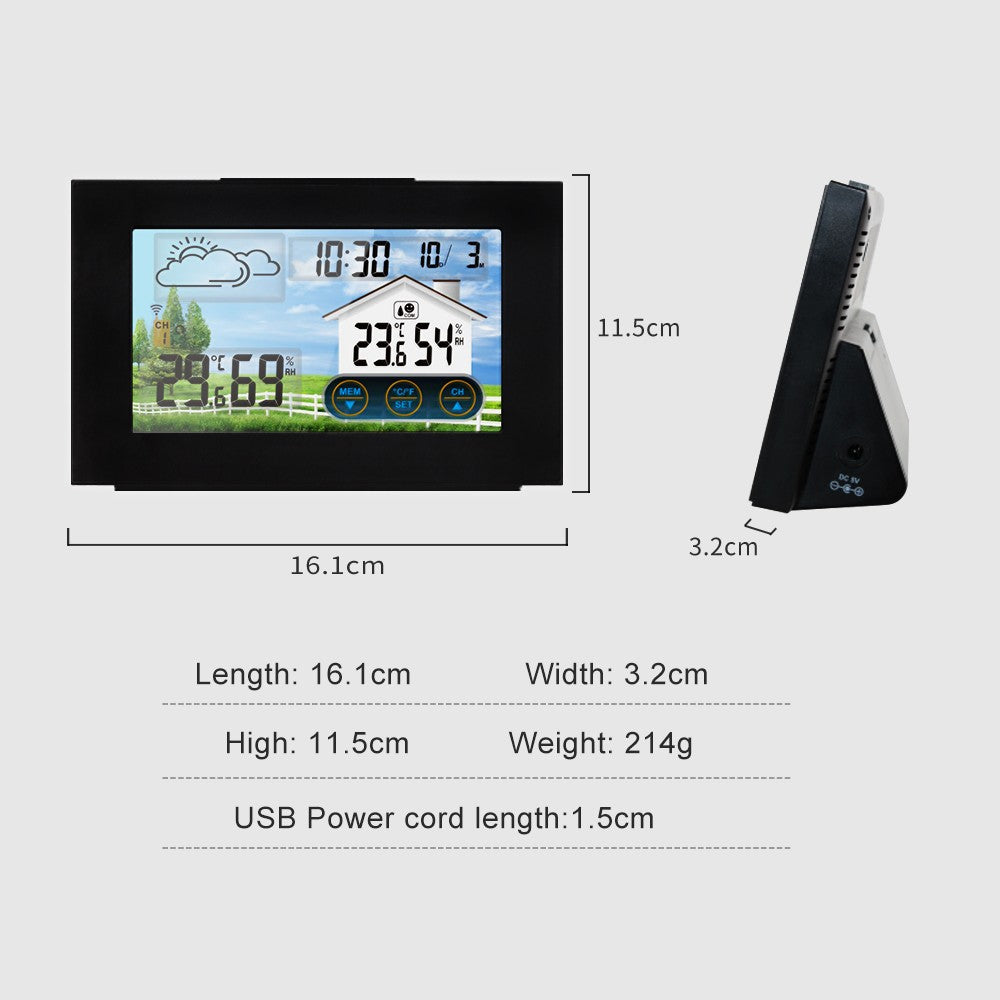 Indoor Outdoor Wireless Weather Station with Thermometer, Hygrometer & Sensor