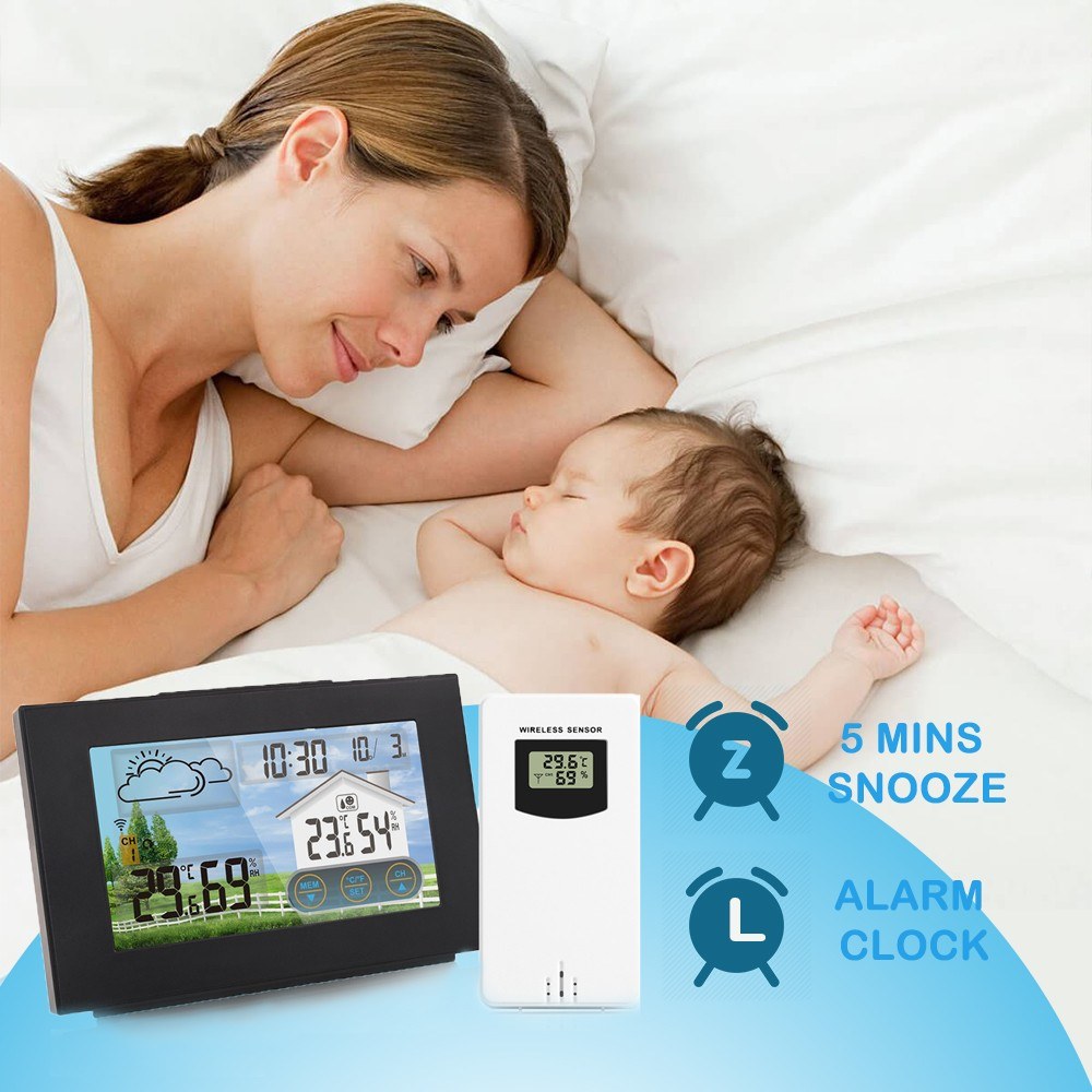 Indoor Outdoor Wireless Weather Station with Thermometer, Hygrometer & Sensor