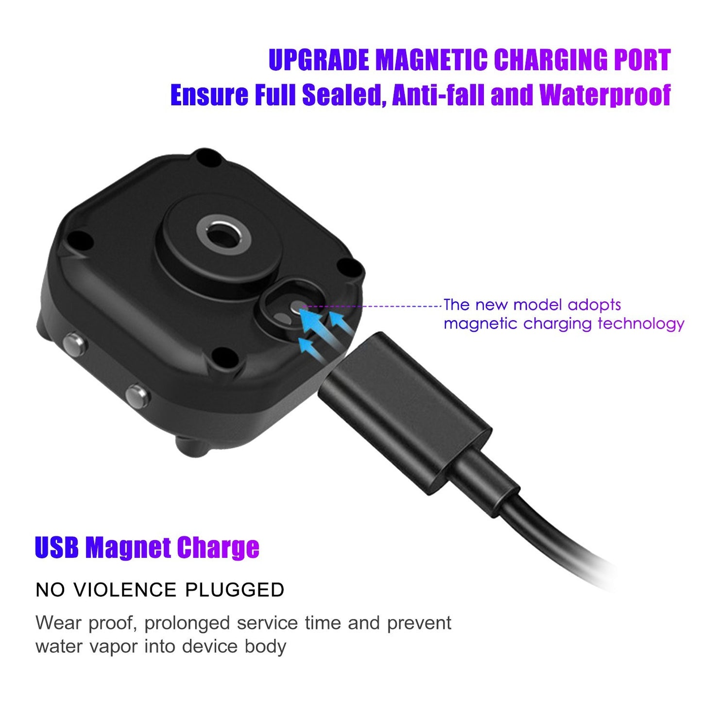 Wireless Waterproof Motorcycle TPMS with Magnetic Charging, 7 Alarm Modes, and 2 External Sensors