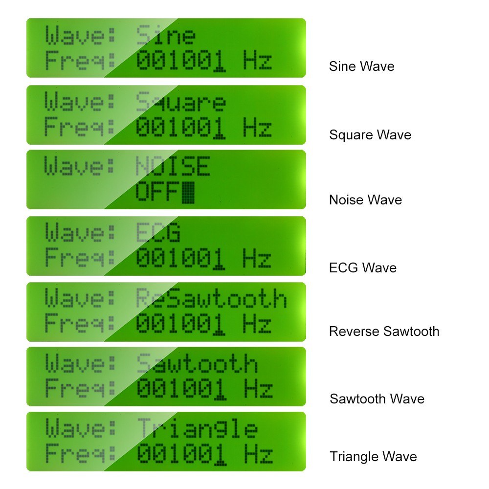 FG-100 DDS Signal Generator: 1Hz-500kHz Sine, Triangle, Square, Sawtooth, ECG Waveforms & Frequency Counter Module