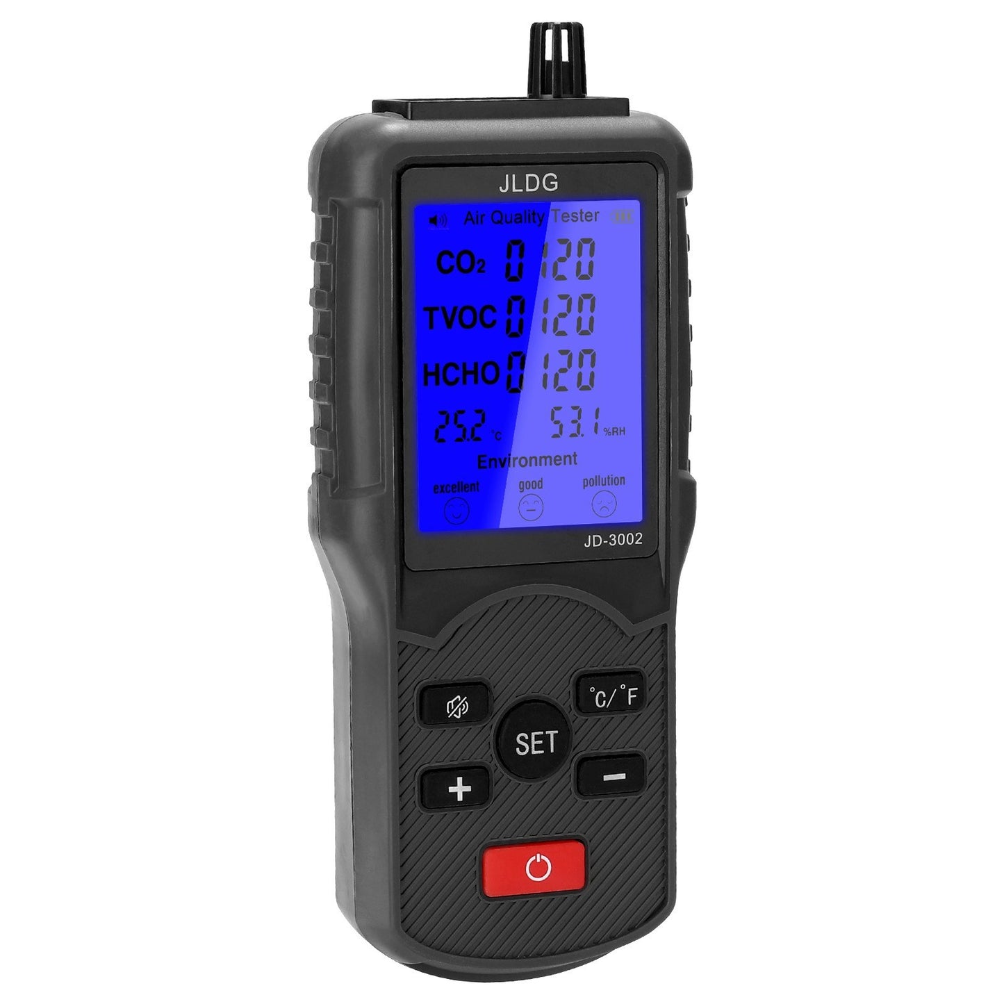 CO2 TVOC Meter: Multifunctional Air Quality Tester & Temperature Humidity Device