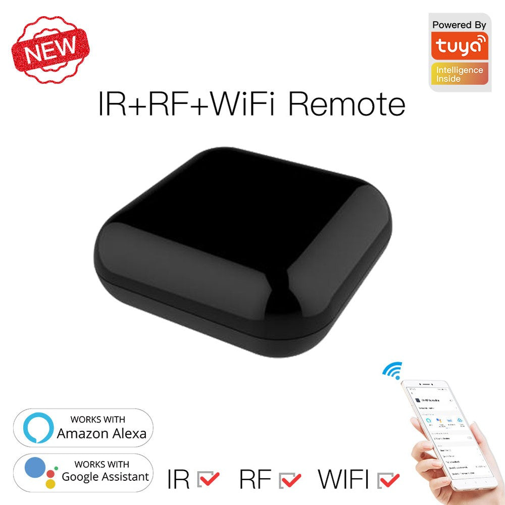 Universal WiFi IR RF Smart Remote Controller - Voice Control Compatible with Tuya & Alexa for Intelligent Home