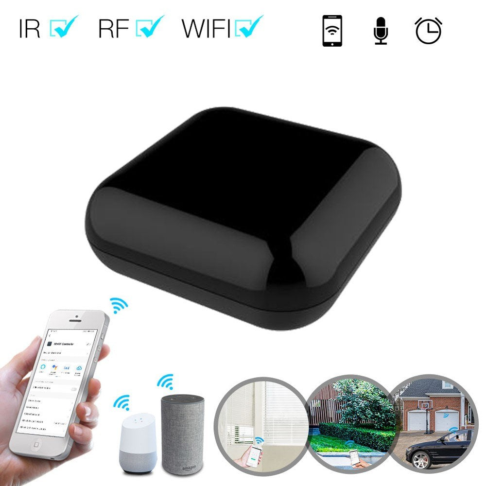 Universal WiFi IR RF Smart Remote Controller - Voice Control Compatible with Tuya & Alexa for Intelligent Home