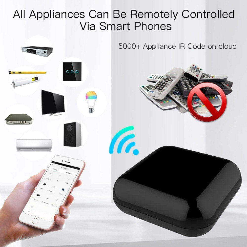 Universal WiFi IR RF Smart Remote Controller - Voice Control Compatible with Tuya & Alexa for Intelligent Home