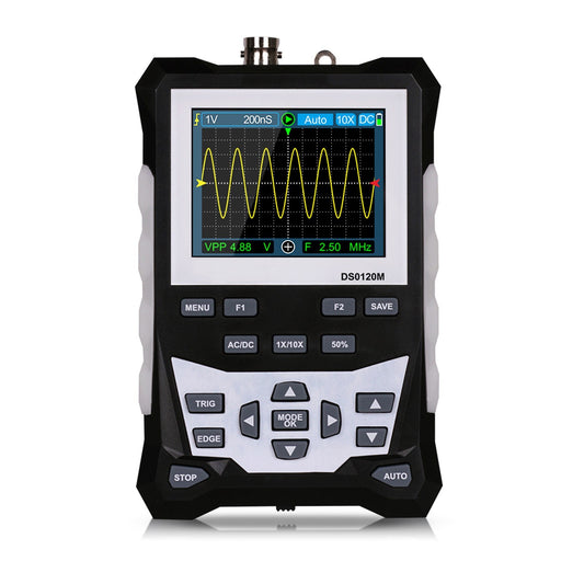 KKmoon DS0120M 120MHz 2.4 TFT Color Screen Digital Oscilloscope, 320x240 Resolution, 500MSa/s Sampling, Backlit Waveform Storage