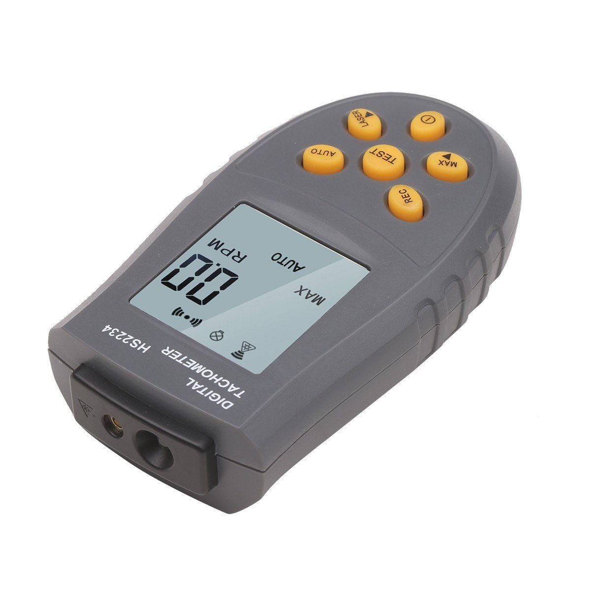 High-Precision Portable Laser Digital Tachometer with LCD Backlight Display and Automatic/Manual Speed Measurement