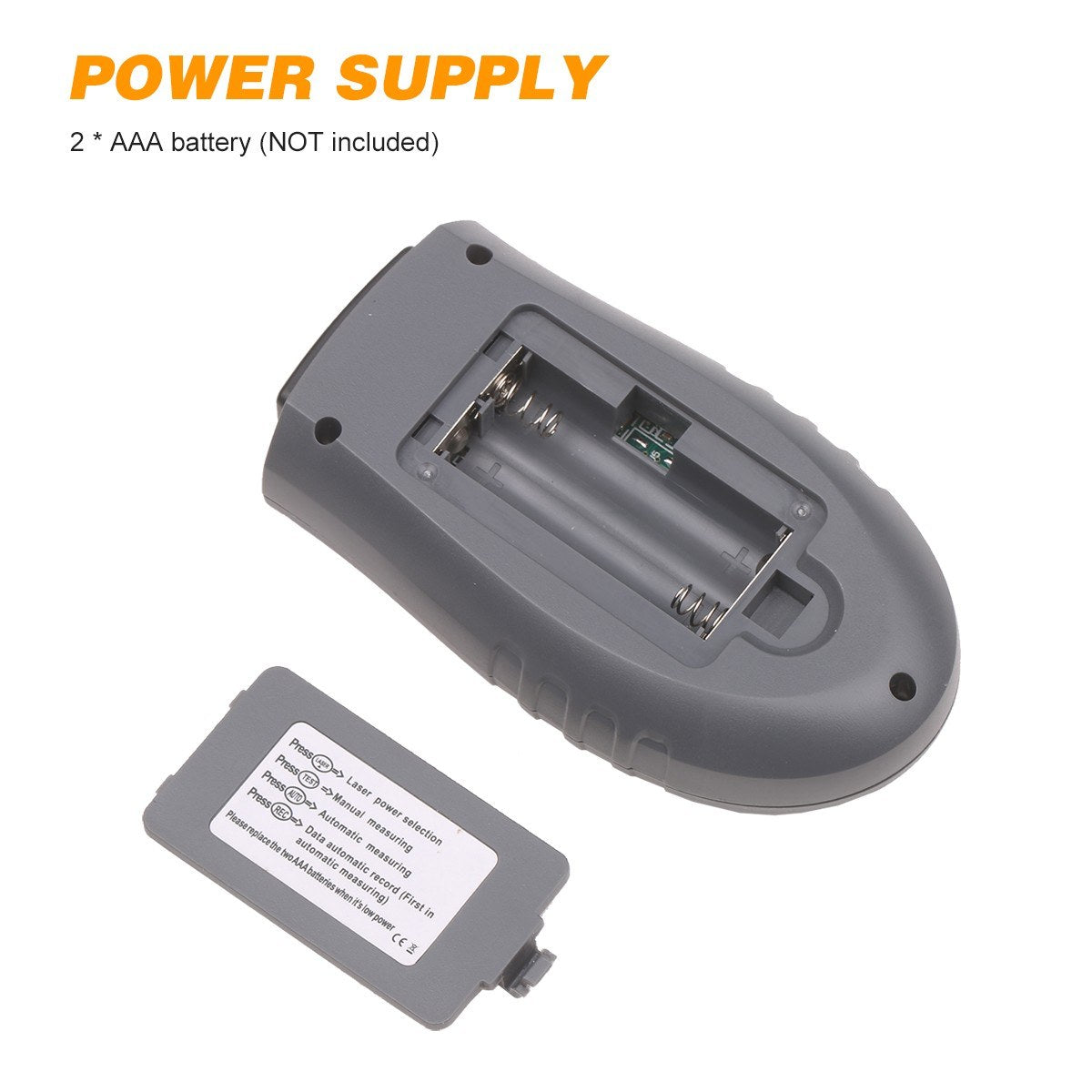 High-Precision Portable Laser Digital Tachometer with LCD Backlight Display and Automatic/Manual Speed Measurement