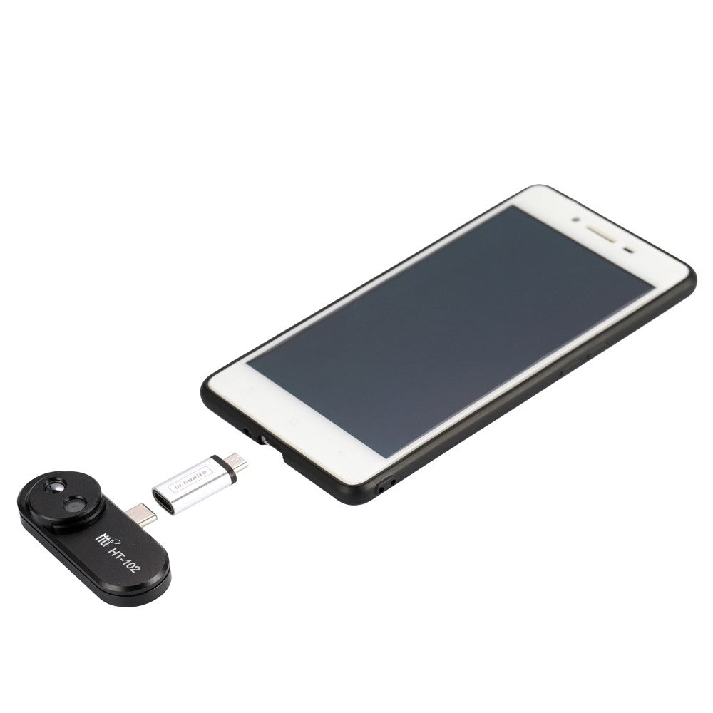 Android-Compatible Infrared Thermal Imager with Center Temperature Display & Adapter