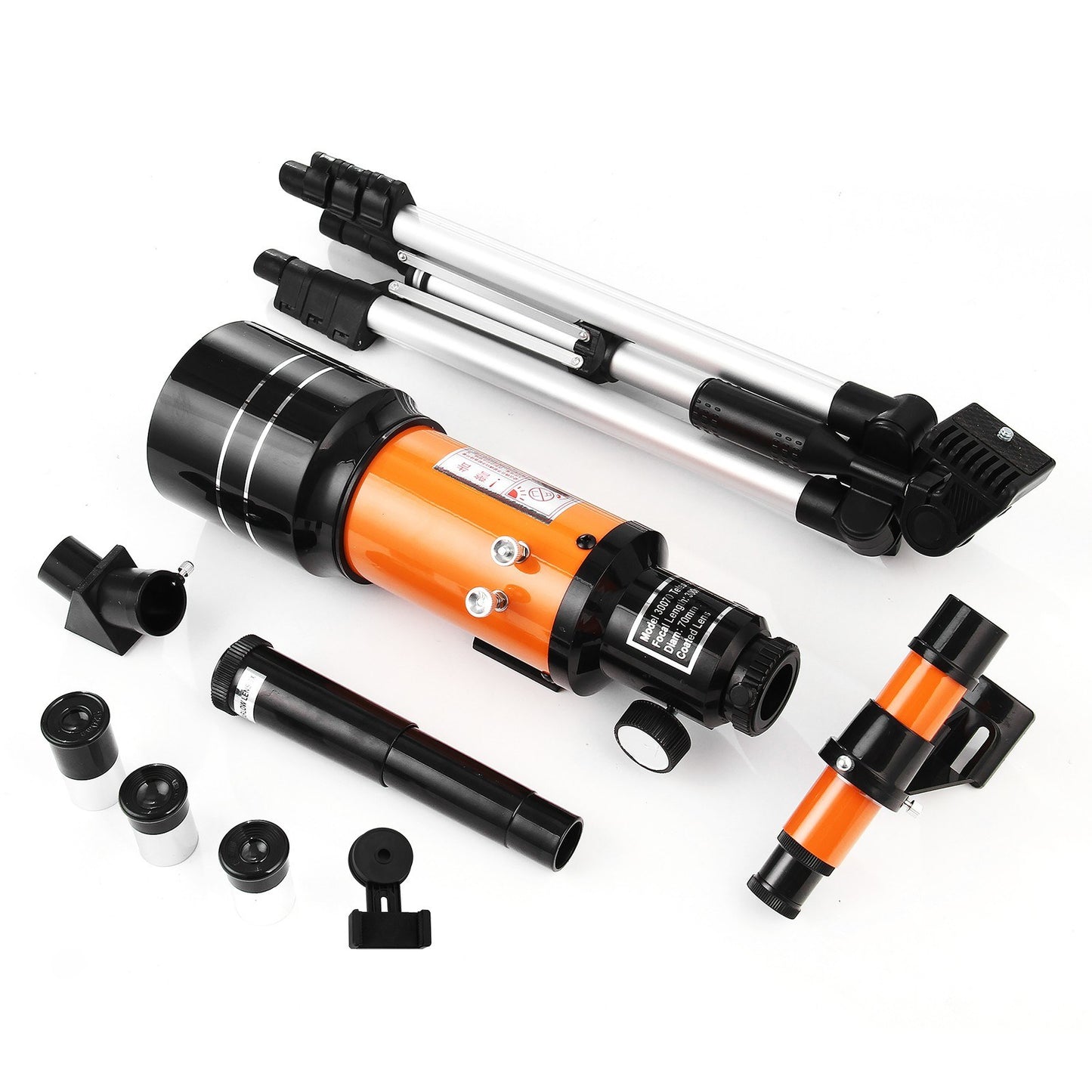 70mm High Power Refractor Telescope with Tripod, Moon Filter & 3X Barlow Lens for Star Gazing, Bird Watching & Camping